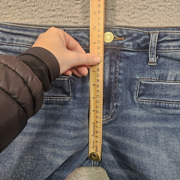 Kut from the Kloth Kelsey Flare Jeans Sz 6 High Rise Fab Ab Pockets Dark Wash - Picture 13 of 16